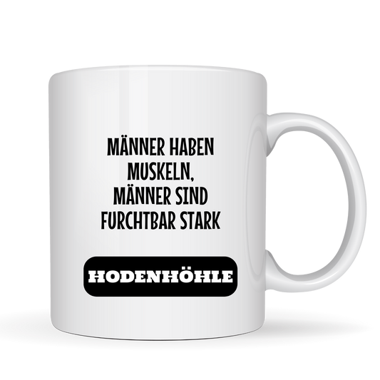 "Männer haben Muskeln, Männer sind furchtbar stark" - Eier Kaffeetassen